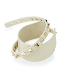 Multi-Wrap Rockstud Leather Bracelet