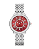 16mm Serein Watch Head with Diamonds, Red
