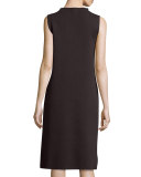 Sleeveless Funnel-Neck Sheath Dress, Plus Size