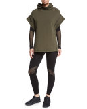 Seamless Long-Sleeve Mesh-Panel Tee