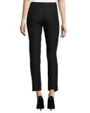 Marcia Slim-Fit Ankle Pants, Black