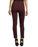 Simone Skinny Ponte Pants, Port