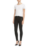 Stark Moto Coated Skinny Jeans, Noir