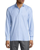 Puliti Long-Sleeve Woven Shirt, Blue