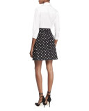 Polka-Dot Party Skirt, Black/White