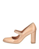 Campy 90mm Mary Jane Pump, Nude