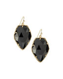 Corley Earrings, Black Glass