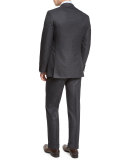 Box-Check Two-Piece Suit, Gray