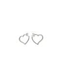 Beloved Sterling Silver/18k Heart Hoop Earrings