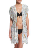 Hanna Printed Sleeveless Short Coverup