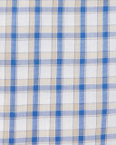 Box-Check Dress Shirt, Blue/Tan