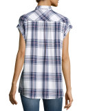 Britt Plaid Short-Sleeve Shirt, Multi
