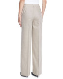 Rivington High-Waist Full-Leg Wool-Blend Pants