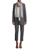 Washable Stretch-Crepe Ankle Pants, Ash