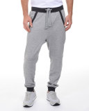 French Terry Drop-Inseam Sweatpants, Light Gray