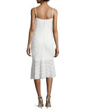 Havana Sweetheart-Neck Lace Dress, Summer White