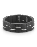 Domino Black Ceramic & 18K White Gold Bracelet with Diamonds, 1.12 tdcw