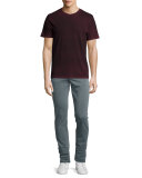 Mick 31" Skinny Jeans with Released Hem, Gray