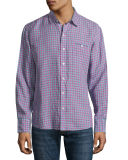 Althoff Plaid Linen Sport Shirt