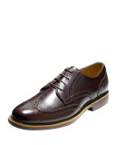 Great Jones Grand.OS Leather Wing-Tip Oxford, Chestnut