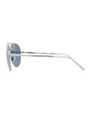 Foldable Aviator Sunglasses, White Gold