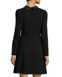 Lace-Yoke Fit-and-Flare Shirtdress