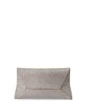 Manila Sparkly Fabric Clutch Bag, Silver