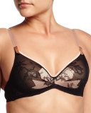 Noeuds et Merveilles Lace Underwire Bra, Black/Natural