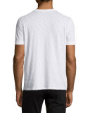 Short-Sleeve Slub Henley T-Shirt, White