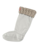 Six-Stitch Cable Boot Socks, Greige