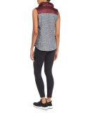 Pseudio Tunic Vest, Gray/Garnet