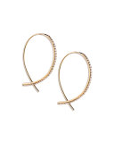 Fatale Small Upside Down Hoops with Diamonds