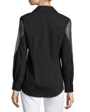 Josie Burnout Button-Down Blouse