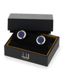 Sodalite Stone Coin Cuff Links
