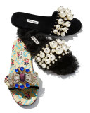 Modifica Struttura Pearly Slide Sandal, Black