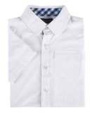 Short-Sleeve Polo Suspender Shirtzie w/ Star-Print Shorts, White, Size 3-24 Months