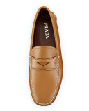 Leather Penny Driver, Light Brown