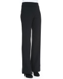 Wide-Leg Crepe Pants