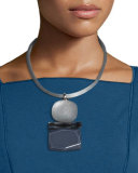 Triple-Drop Pendant Necklace, Storm Multi