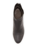 Escuro Leather Wedge Bootie, Black