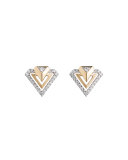 #She'sBrilliant Geo Pavé Diamond Stud Earrings