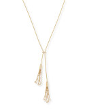 18k Gold Tassel Necklace with Diamonds