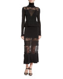 Rikki Paneled Lace Maxi Skirt