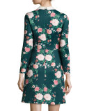 Mila Collared Floral-Print Cocktail Dress