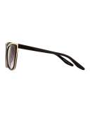 Winette Cat-Eye Sunglasses, Black/Gold Smolder