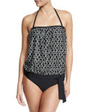 Geo Oasis Callia Bandini Swim Top, Black