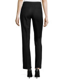 Perfect Front-Zip Straight-Leg Pants