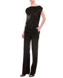 Alfred Mid-Rise Straight-Leg Pants, Black