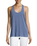 Whisper Twist-Back Tank, Vintage Academy Navy