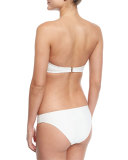 Maya Textured Solid Underwire Bandeau Swim Top
